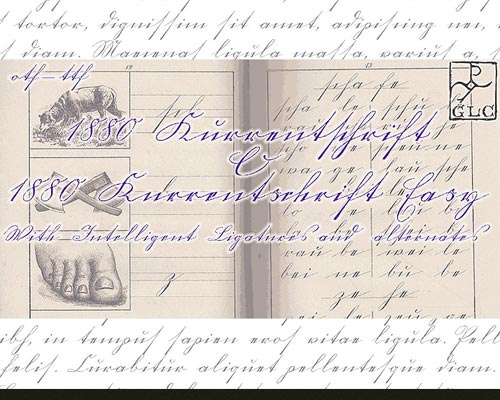 1880 Kurrentschrift花式连笔英文字体下载