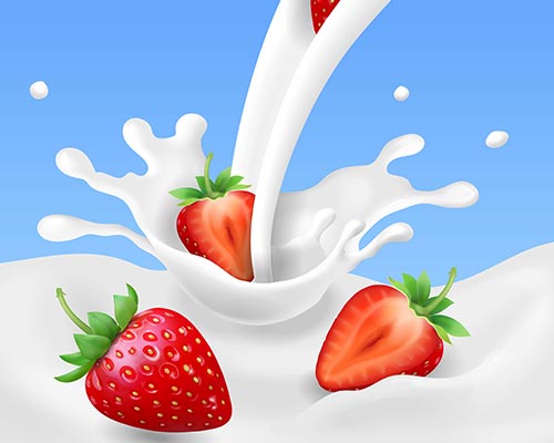高清牛奶水果食物素材图