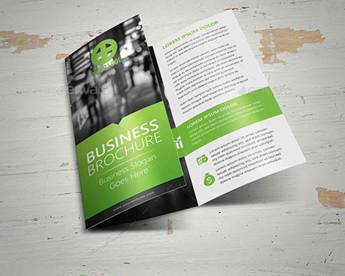 绿色创意商务公司宣传手册模板下载