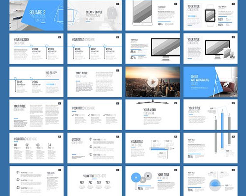 蓝色大气创意公司商业计划营销计划Keynote模板下载
