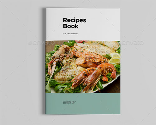 创意餐厅食谱菜谱目录书籍画册模板