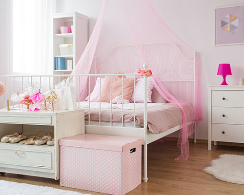 粉红色室内装饰儿童房图片下载