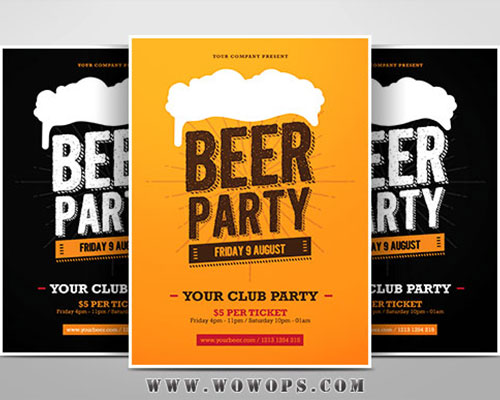 啤酒节派对聚会海报模板下载