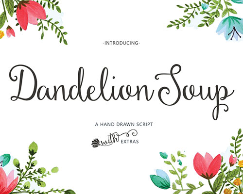 Dandelion Soup唯美英文字体下载
