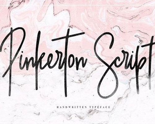 Pinkerton英文字体+手绘装饰元素下载