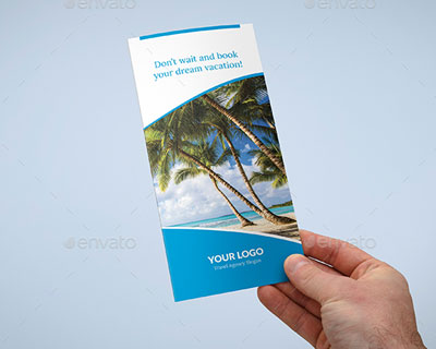 旅游宣传通用三折页设计模版模板
