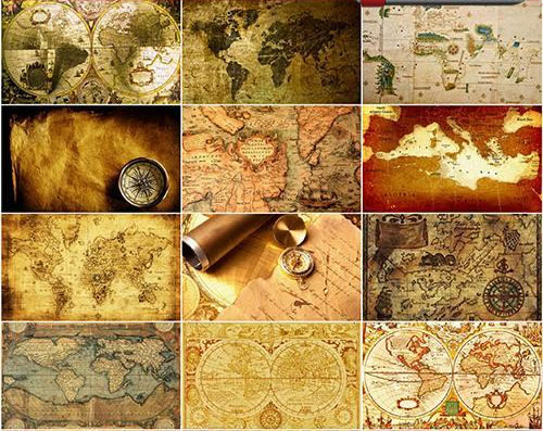 复古古老世界地图图片下载2