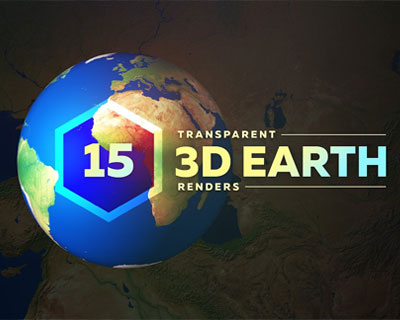 蓝色3D地球PNG免扣素材下载