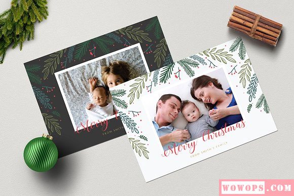 创意圣诞照片排版卡片贺卡素材下载7