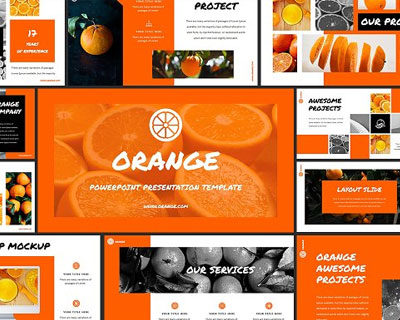 多用途营销产品上市分析橙色PPT幻灯片模板