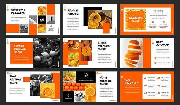 多用途营销产品上市分析橙色PPT幻灯片模板5