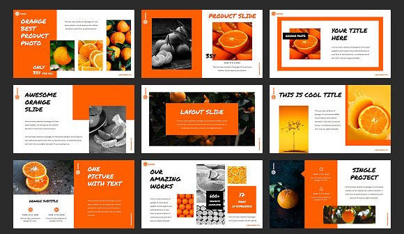 多用途营销产品上市分析橙色PPT幻灯片模板4