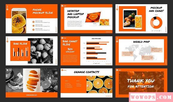 多用途营销产品上市分析橙色PPT幻灯片模板8
