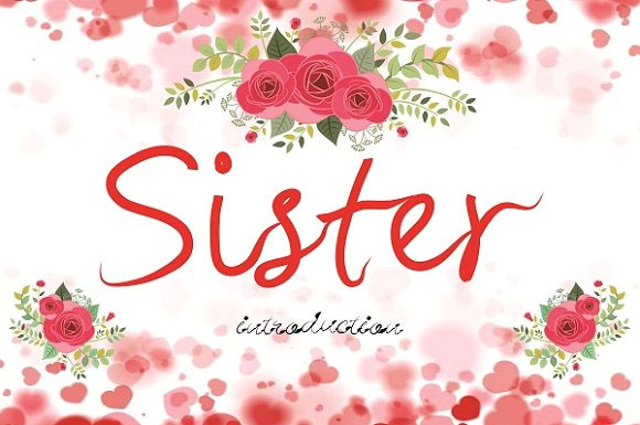 Sister唯美小清新英文字体1