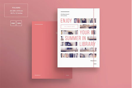 小清新图书馆品牌包装形象设计素材3