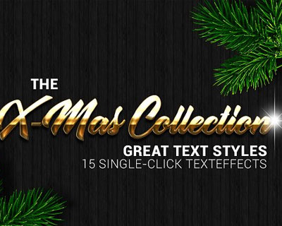 创意时尚圣诞风格字体样式素材下载