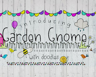 时尚有趣图案GardenGnome卡通英文字体