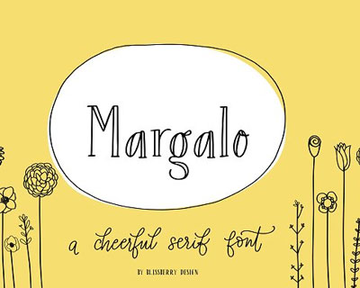 Margalo时尚英文字体AI矢量装饰元素图案