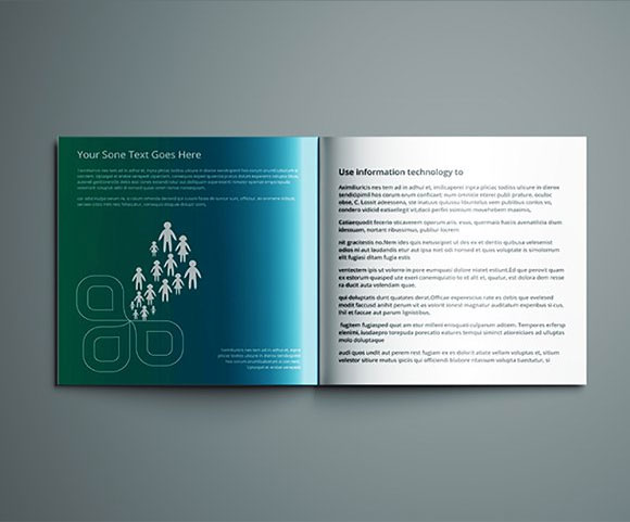 蓝色商务年度报告画册设计模板6