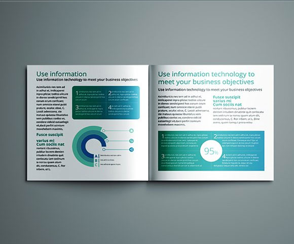 蓝色商务年度报告画册设计模板5
