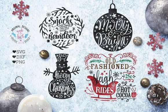 圣诞节英文装饰图案卡片海报插画素材3