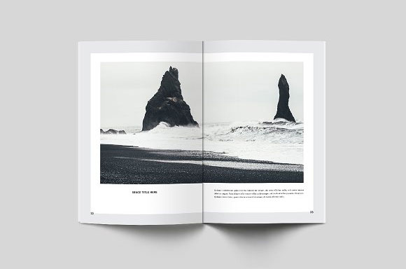 小清新杂志旅游摄影目录画册设计模板8