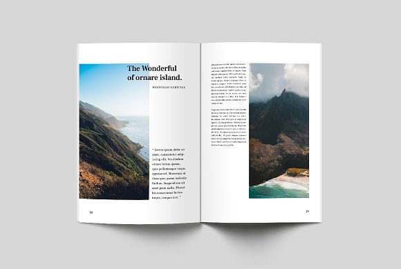 小清新杂志旅游摄影目录画册设计模板7