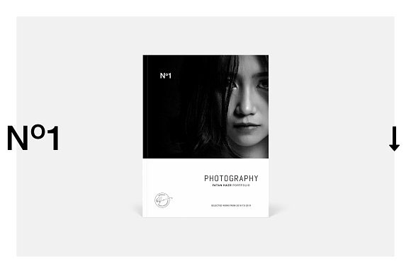 干净简单黑白摄影工作室作品集画册设计1