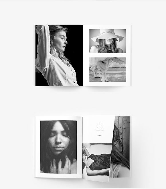 干净简单黑白摄影工作室作品集画册设计3