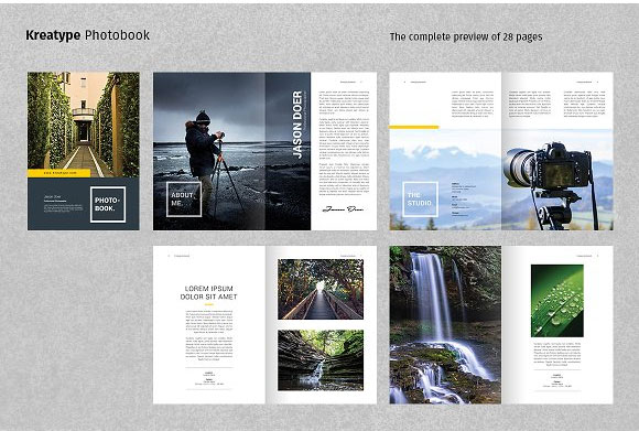 简约创意时尚旅行摄影作品集画册设计模板2