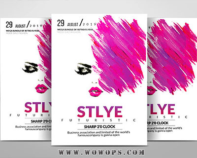 时尚抽象个性彩妆促销广告海报设计