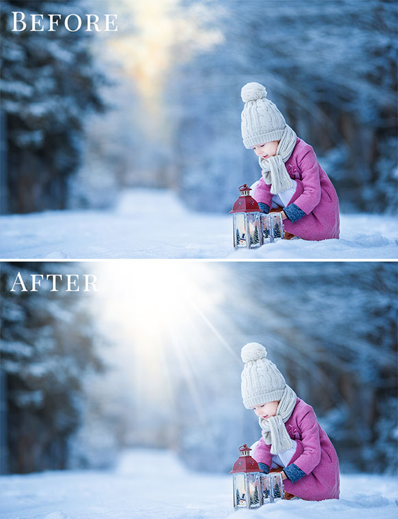 冬季灯光光晕太阳光摄影照片叠加素材5