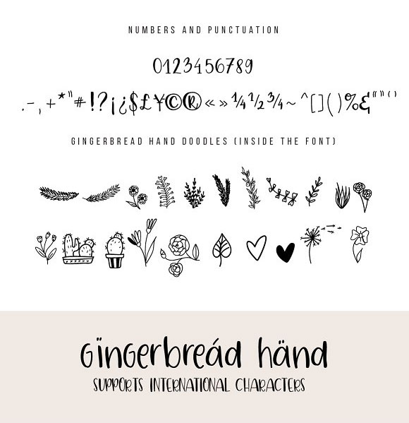 Gingerbread手写唯美英文字体简约品牌标志设计5