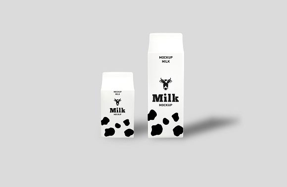 牛奶瓶外包装样机模板下载3