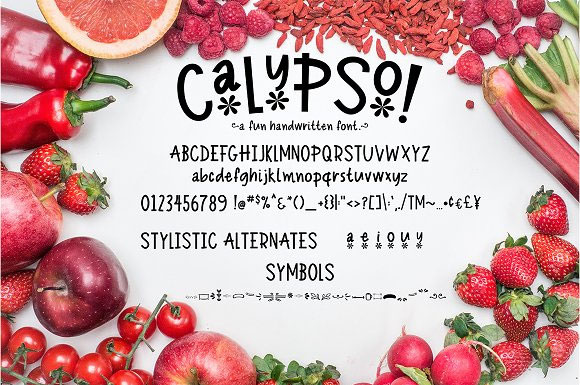 Calypso唯美手写英文字体素材1