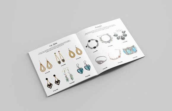 时尚创意珠宝精品服装价格产品展示目录模板4