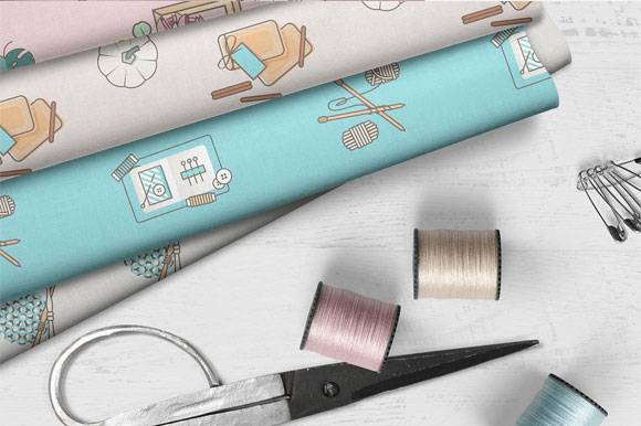 艺术线条编织刺绣缝纫钩针工具图标设计6