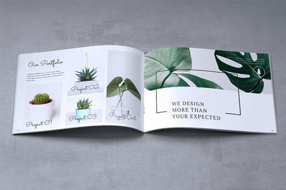 时尚简约园林植物花卉摄影照片风格宣传册设计9