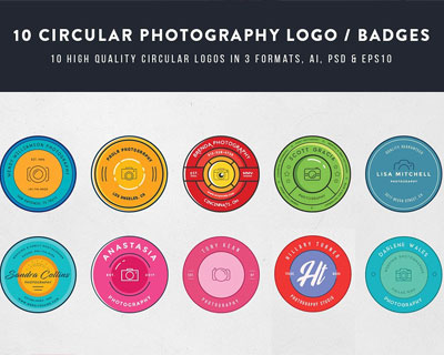 圆形摄影标志徽章LOGO设计