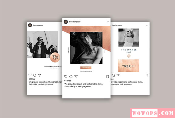 优雅时尚博客推广营销Instagram模板6