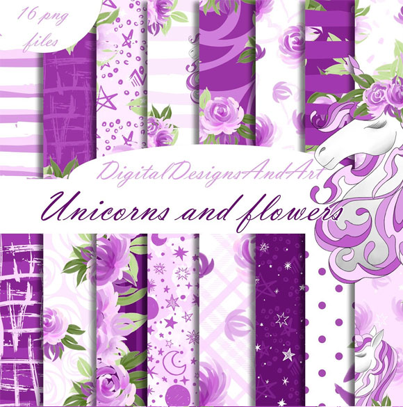 唯美紫色系花卉背景纸素材下载1