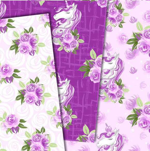 唯美紫色系花卉背景纸素材下载3