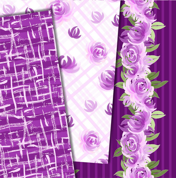 唯美紫色系花卉背景纸素材下载5