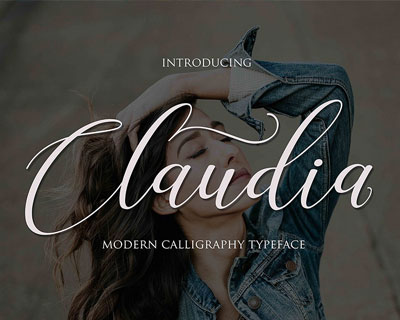 claudia花式唯美英文字体下载