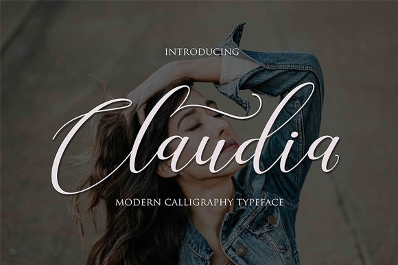 claudia花式唯美英文字体下载1