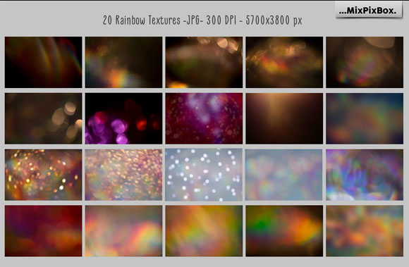 彩虹光效果照片覆盖艺术叠加素材4
