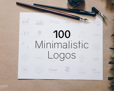 100个极简标识logo标志设计模板