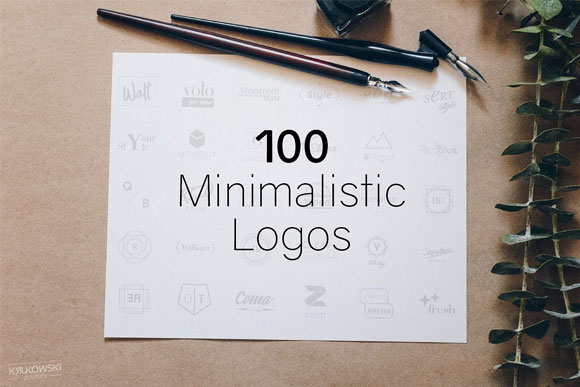 100个极简标识logo标志设计模板1