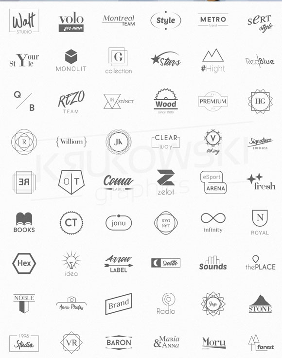 100个极简标识logo标志设计模板3