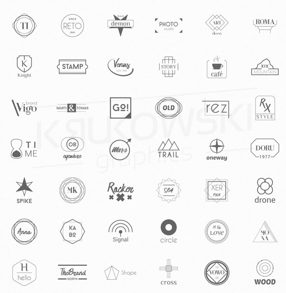 100个极简标识logo标志设计模板4